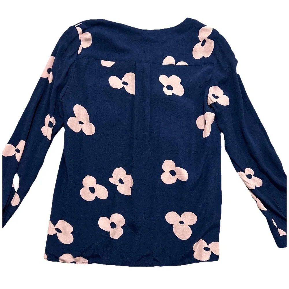 Boden US 6 Gwyneth Floral Blouse in Navy/Pink